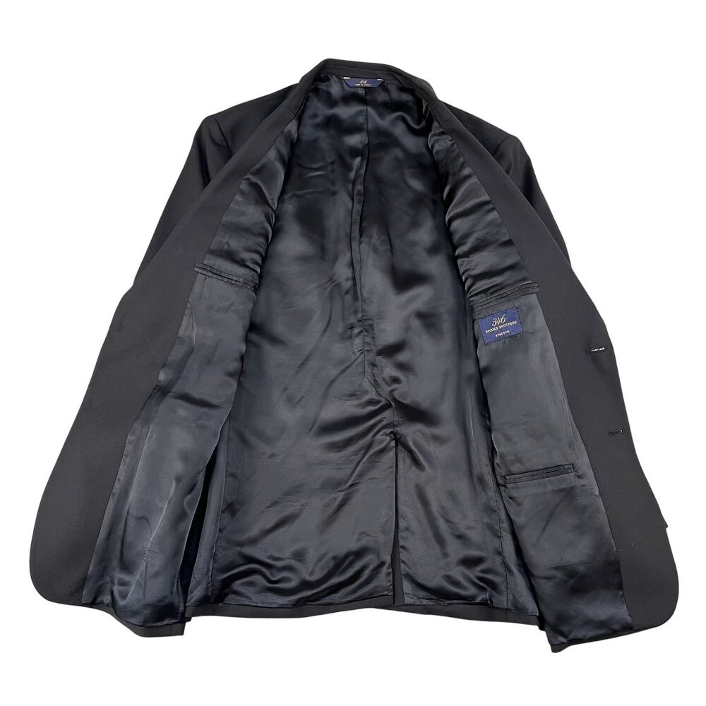 Brooks Brothers 346 Stretch Wool Black Blazer / Sports Coat Sz 42R (READ) - Picture 2 of 7